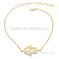 2016 new design fashion luxury women hand charm bracelet gold micro pave cz bracelet